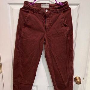 Everlane rosewood utility barrel pant, size 4